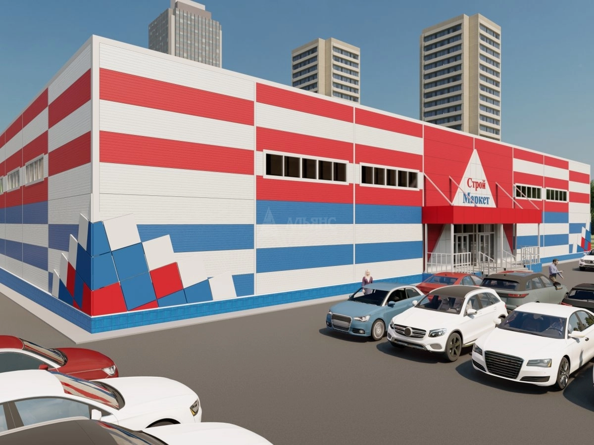 3D визуализация Магазин из сэндвич-панелей - фото 1