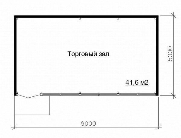 Планировка Цветочный павильон из сэндвич-панелей -  фото 1