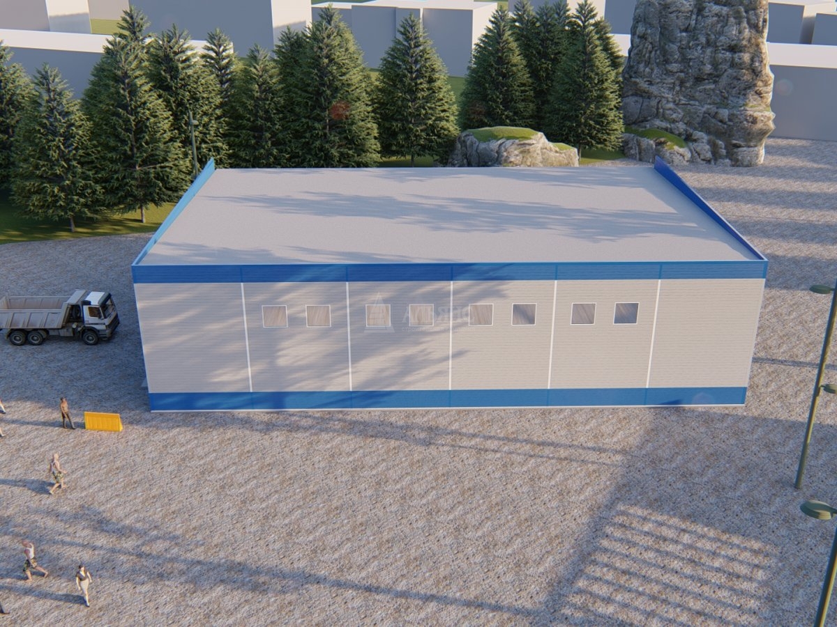 3D визуализация Склад-ангар готовой продукции из сэндвич-панелей - фото 3