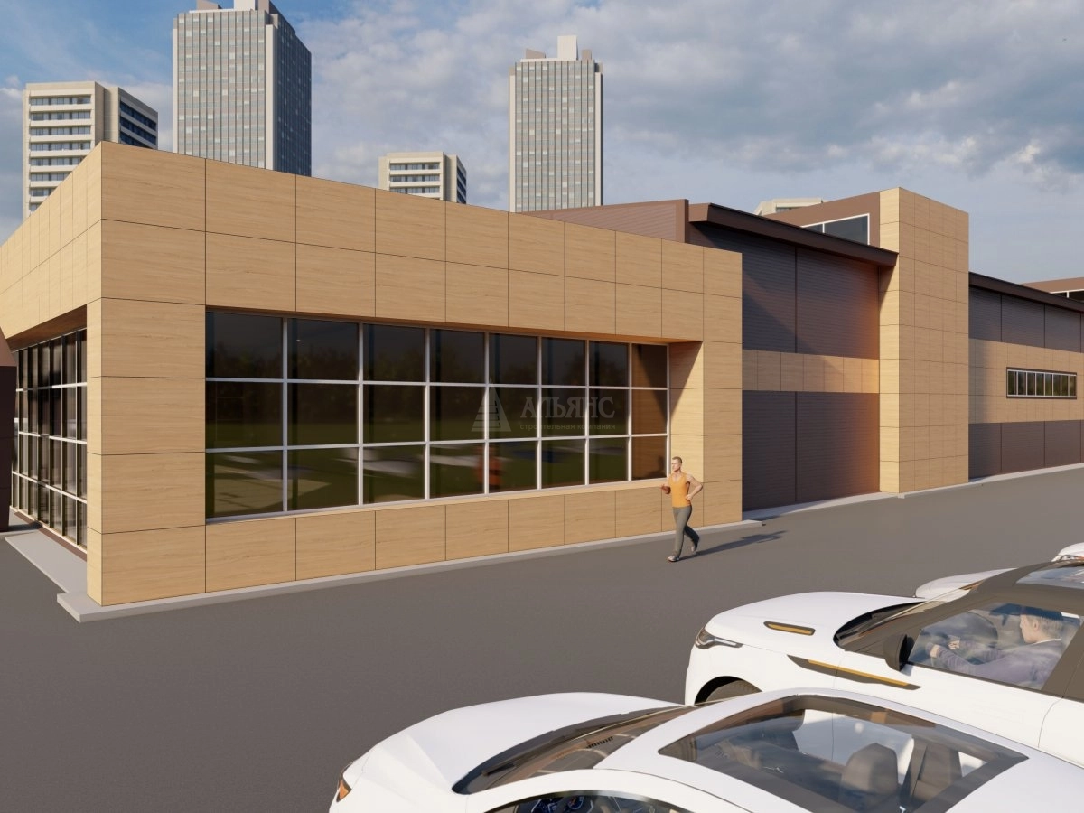 3D визуализация Здание спортивного назначения из сэндвич-панелей - фото 2