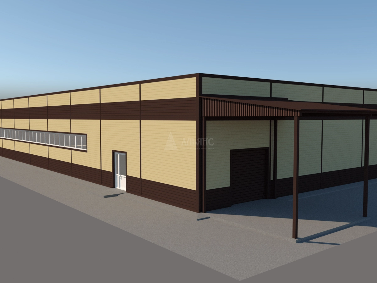 3D визуализация Магазин из сэндвич-панелей - фото 8