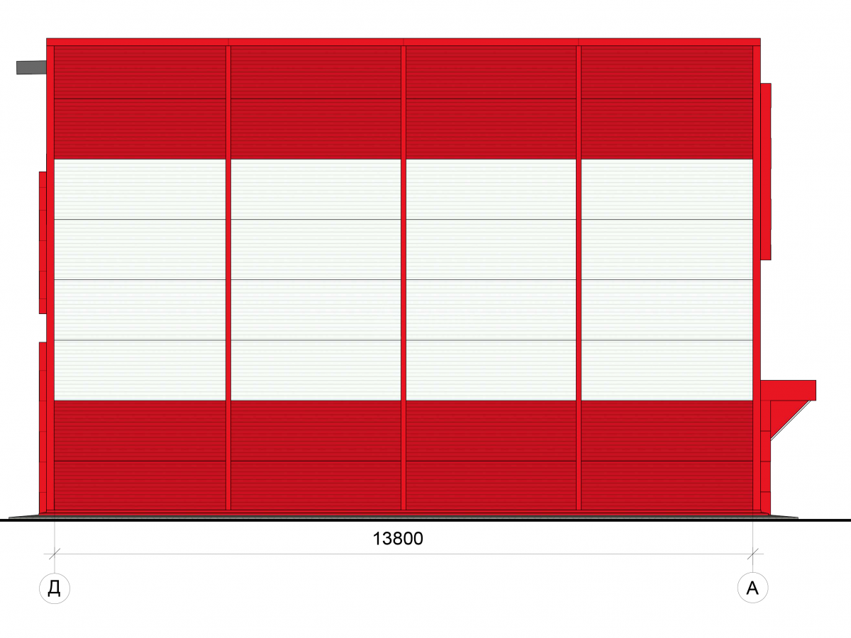 3D визуализация Проект двухэтажного магазина из сэндвич-панелей - фото 11